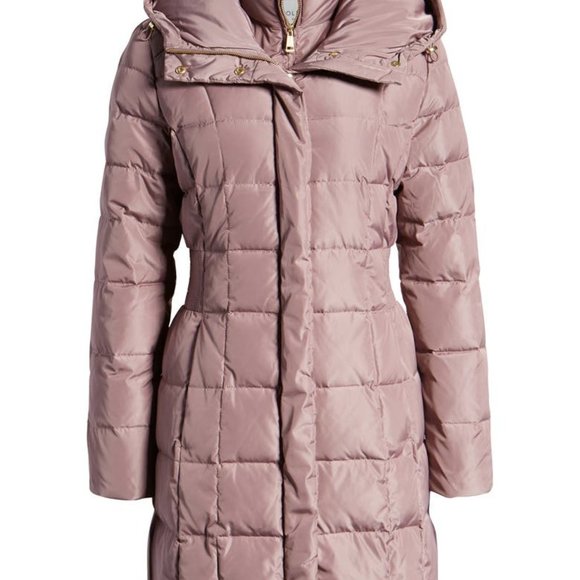 Cole Haan Hooded Down & Feather Jacket in Dusty Rose/Mauve - Size XL - Picture 6 of 6